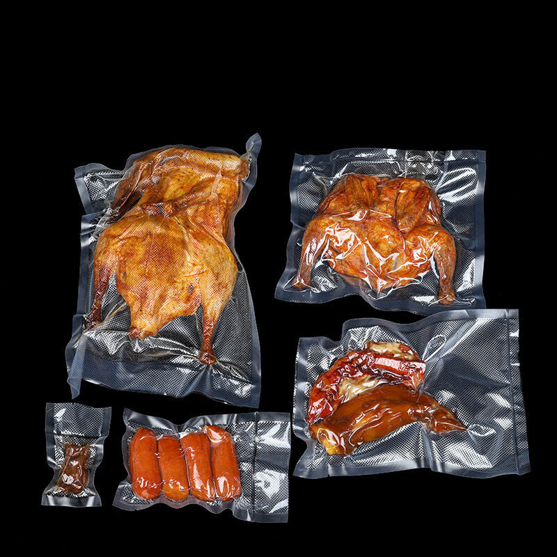100pcs Clear Food Grade Pre-Cut Food Saver Vacuum Sealer Bags