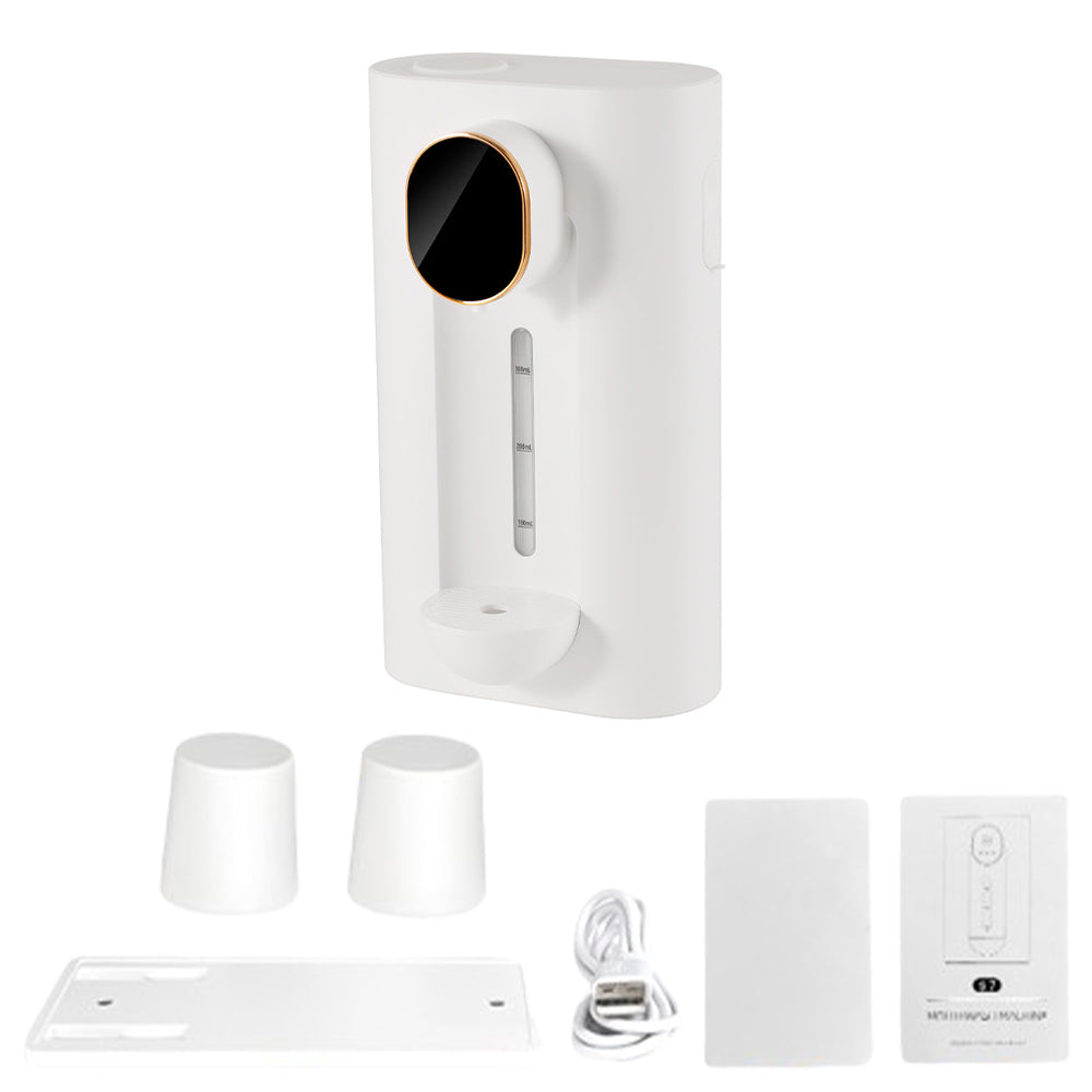 Automatic Wall-Mounted Mouthwash Dispenser for Bathroom with Magnetic Cups - USB Rechargeable