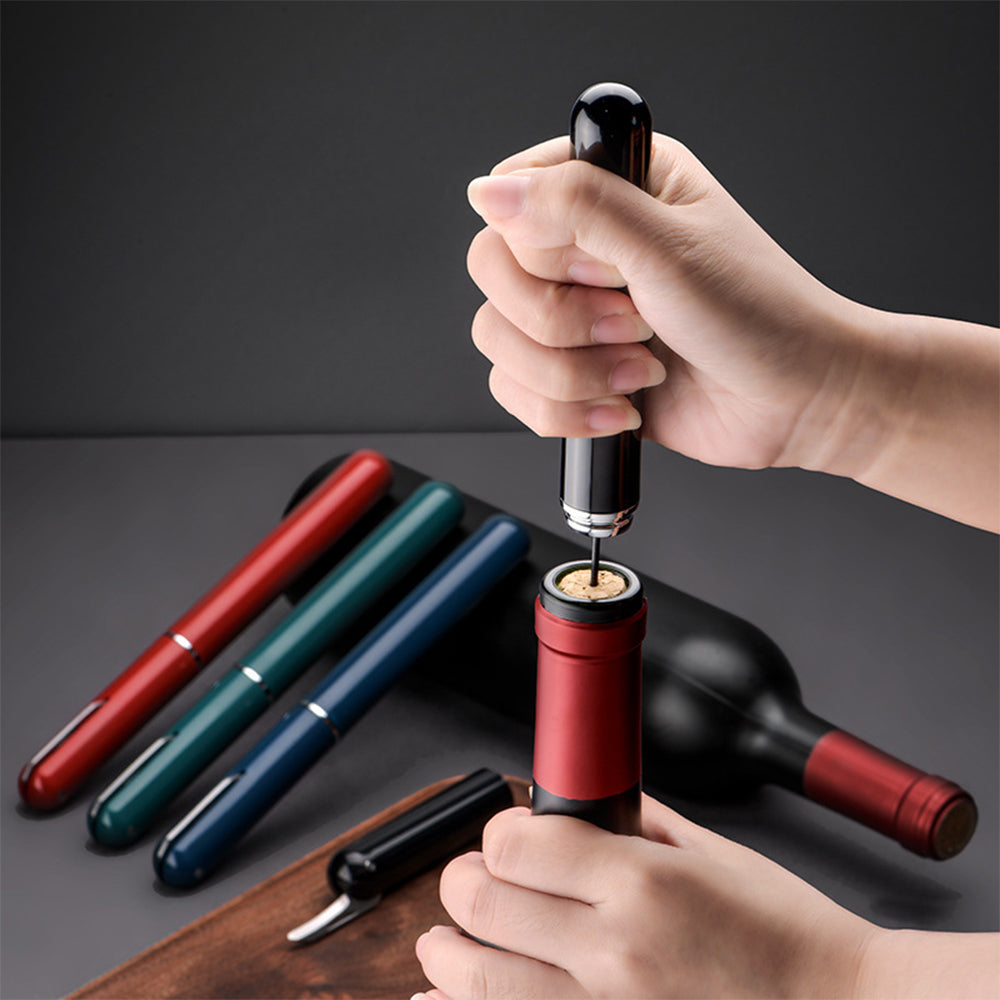 Portable Stainless Steel Wine Bottle Opener With Foil Cutter