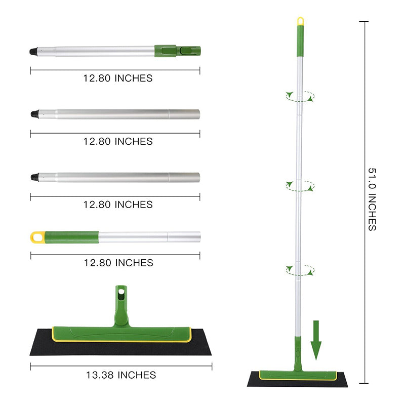 Long Handle Floor Squeegee Broom Foam Squeegee for Shower Bathroom
