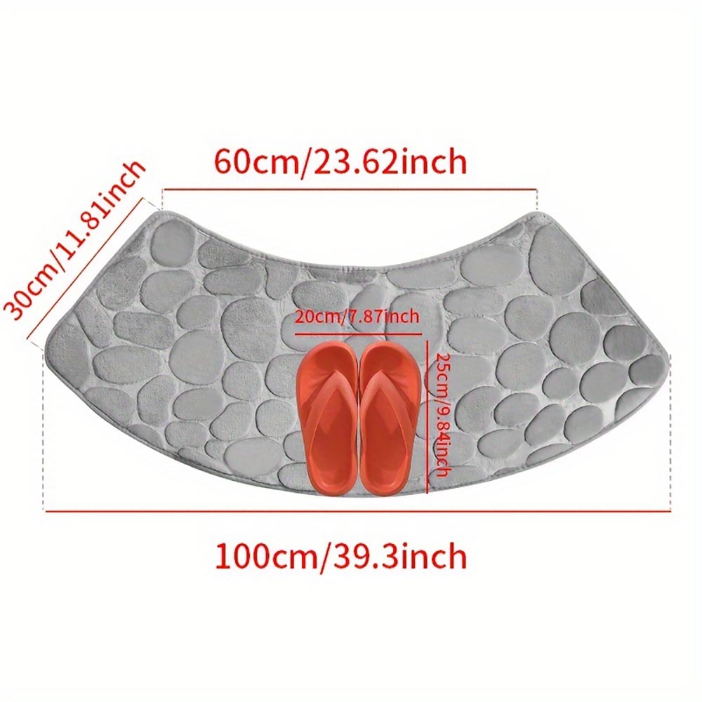 Quick Dry Water Absorbent Shower Carpet with Cobblestone Pattern
