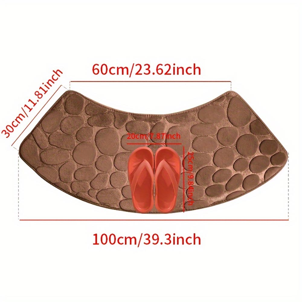 Quick Dry Water Absorbent Shower Carpet with Cobblestone Pattern