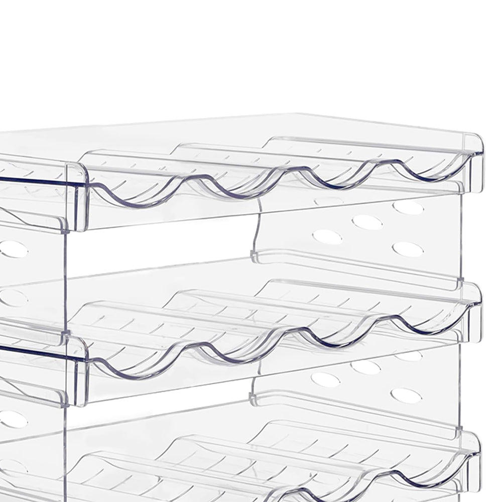 Space-Saving Tire Stackable Water Bottle Organizer Rack - Holds 6/8/12/16 Bottles Securely