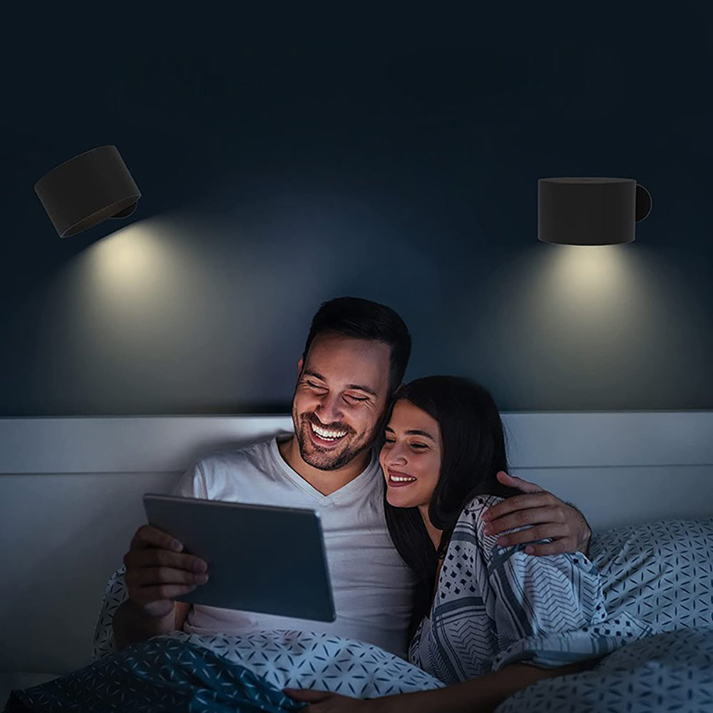 360° Rotatable Dimmable Touch Control Magnetic Ball Light LED Wall Sconce - USB Rechargeable