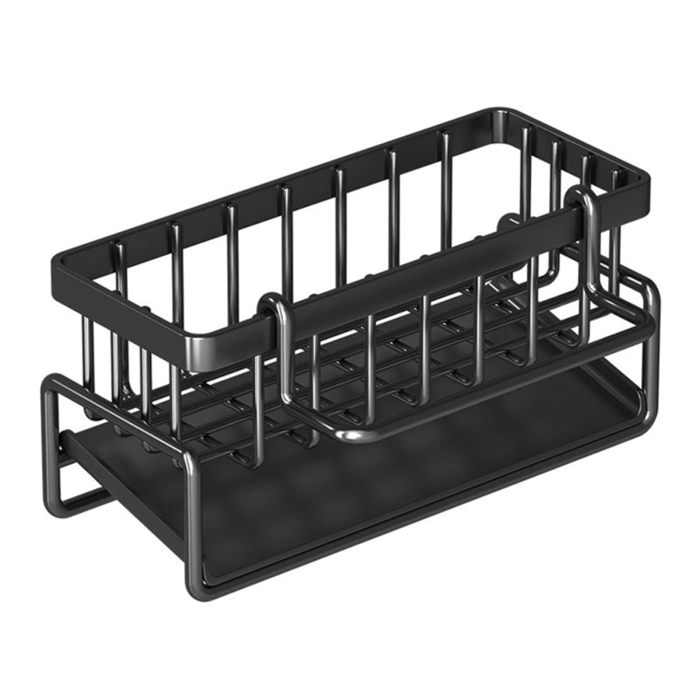Multi-Functional Stainless Steel Sink Organizer with Drain Rack