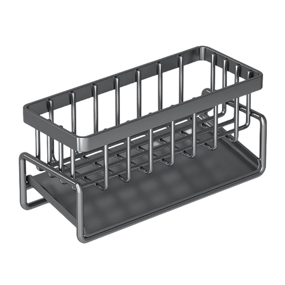 Multi-Functional Stainless Steel Sink Organizer with Drain Rack