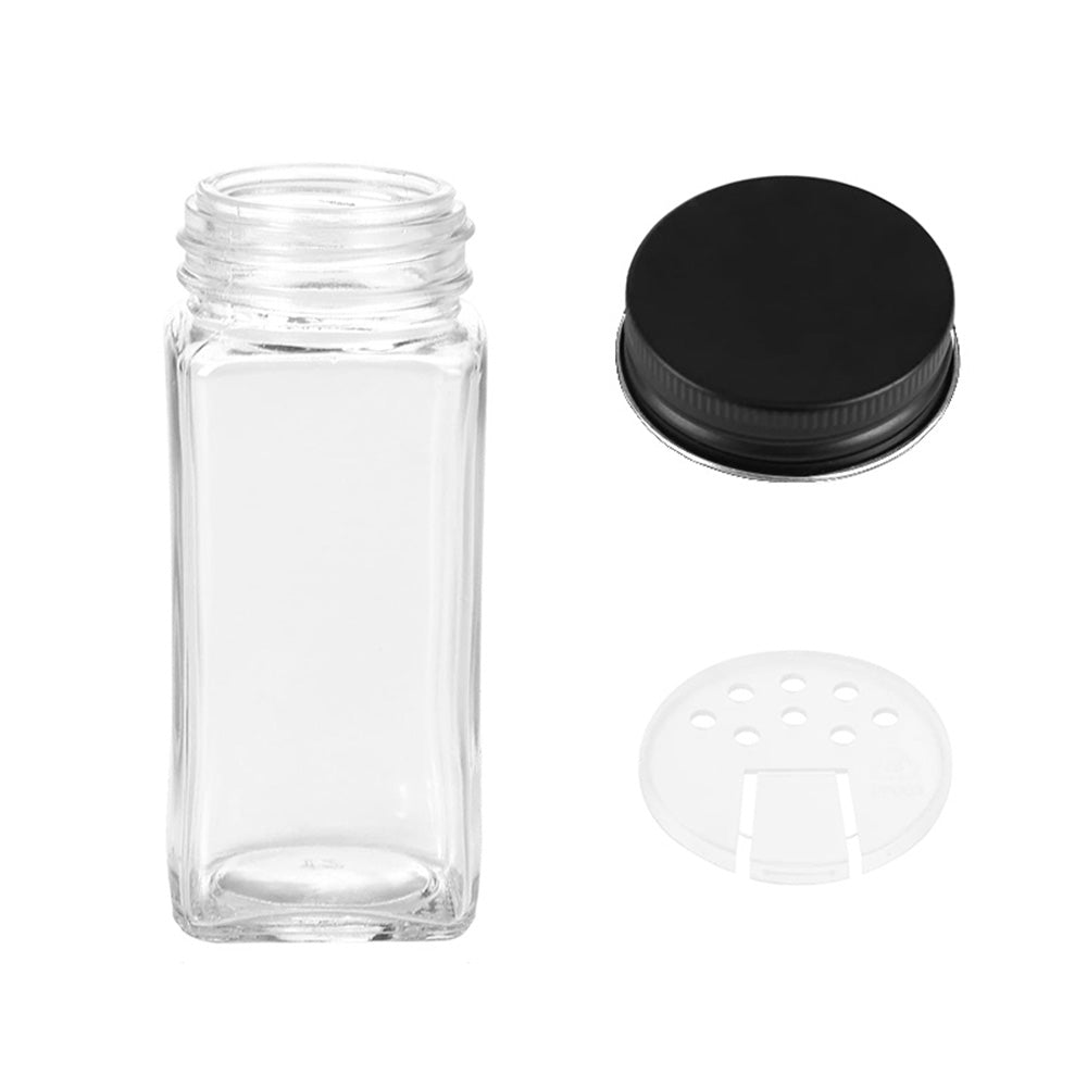 STORFEX 12-Pack 120ml Glass Spice Jars with Labels