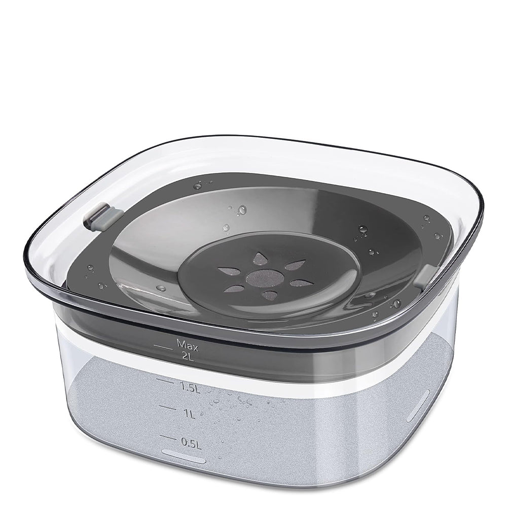 2L No Spill Dog Bowl Slow Water Feeder