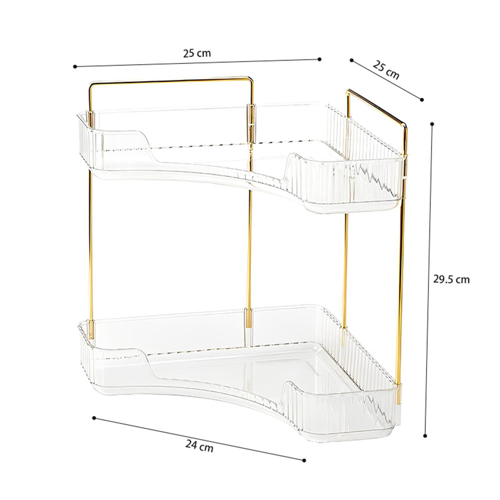 STORFEX 2-Tier Corner Bathroom Counter Organizer