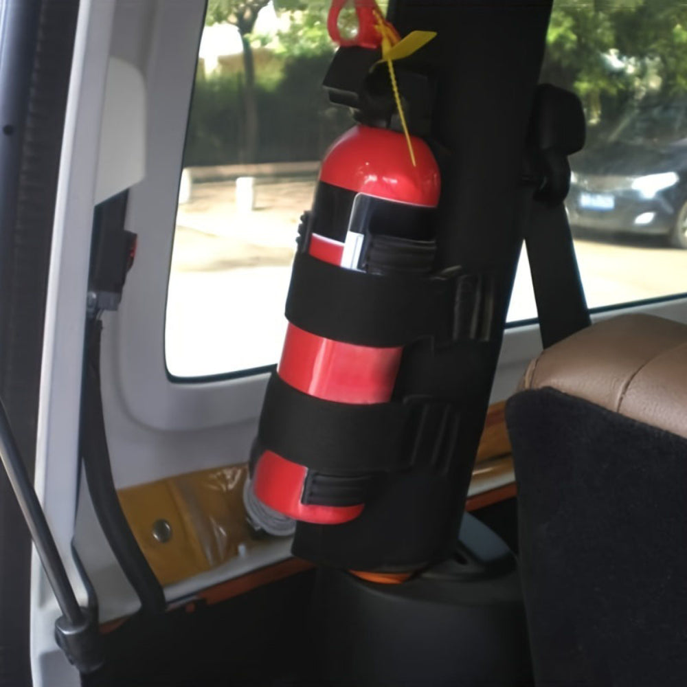 Adjustable Fire Extinguisher Mount Strap for Jeep Wrangler TJ JK JL 1997-2018