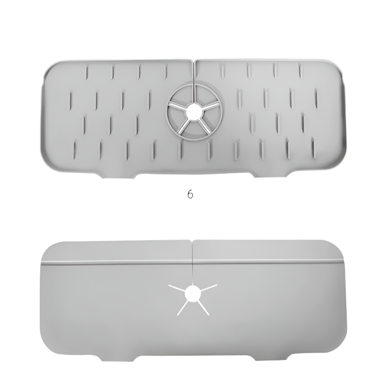 Silicone Drip Catcher Tray Mat – Faucet Handle Dish Soap Sponge Holder