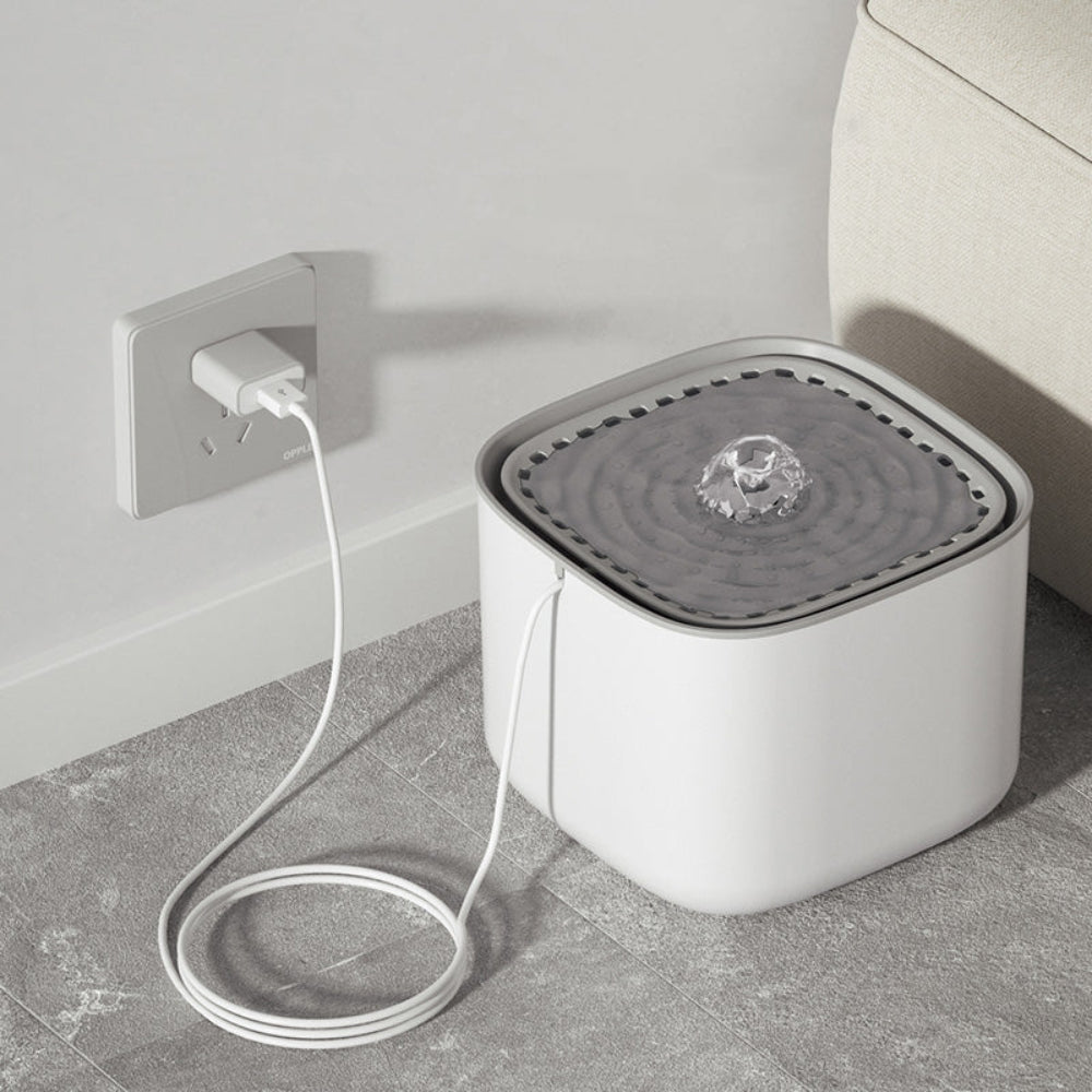 USB Electric Mute 3L Auto-Recirculating Cat Water Fountain with Auto Recirculation