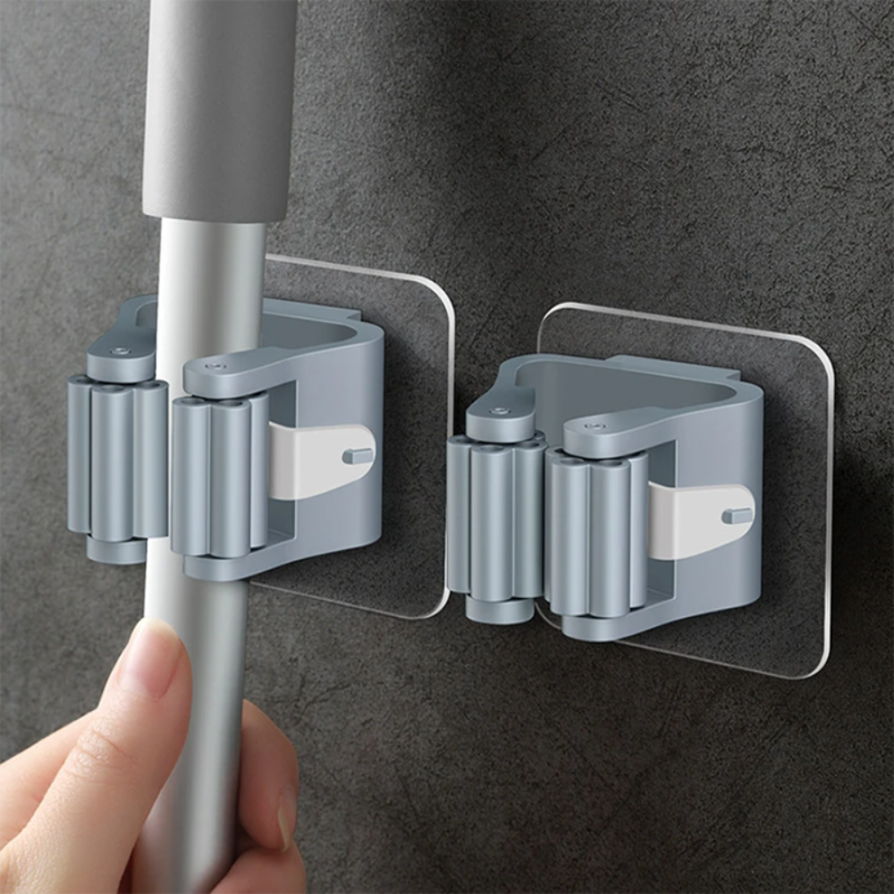 4PCS Wall Mounted Mop Organizer Holder
