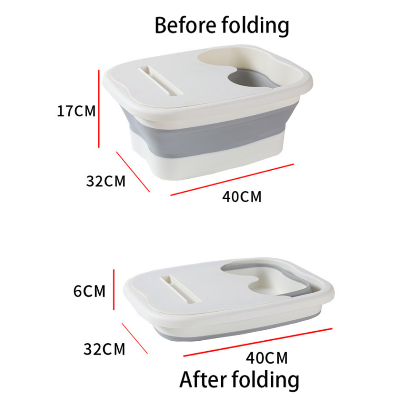 Foldable Footbath Massage Bucket for Household