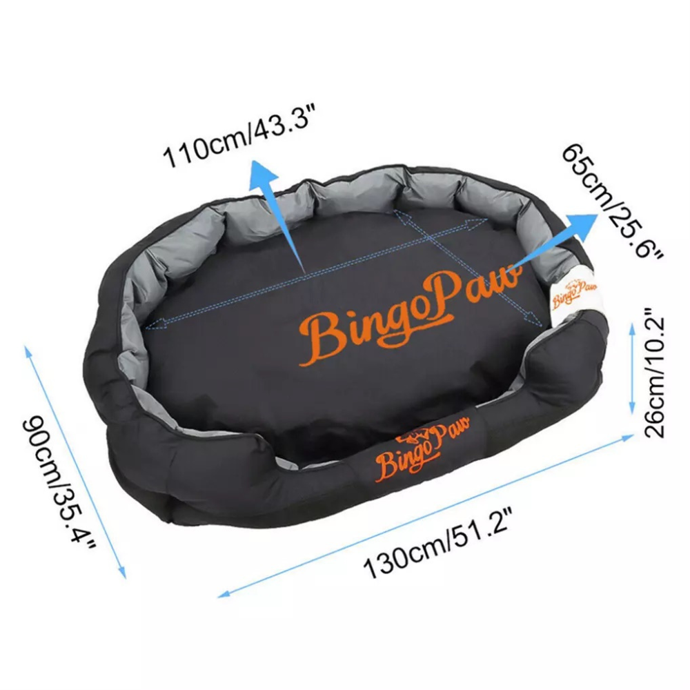 Waterproof Jumbo Orthopedic Sofa Dog Bed Pet Mat Kennel
