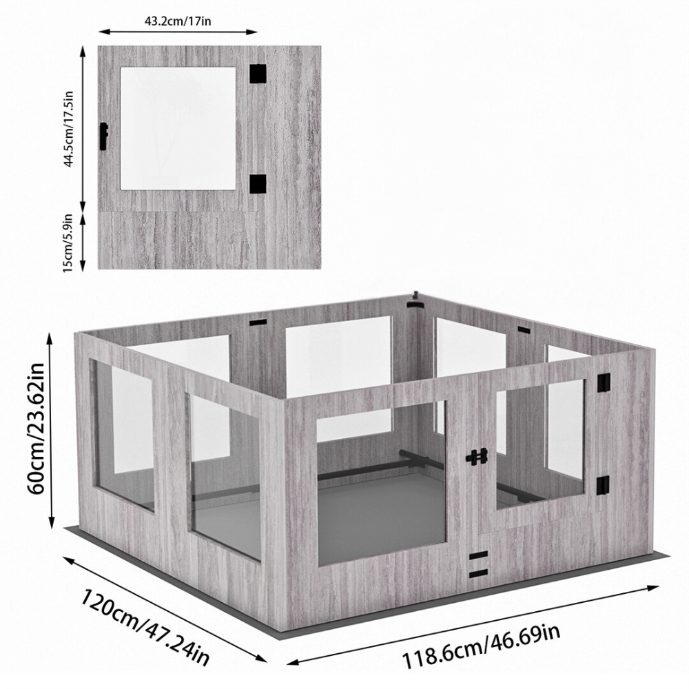 Premium Pet Whelping Box with Waterproof Fertility Pad