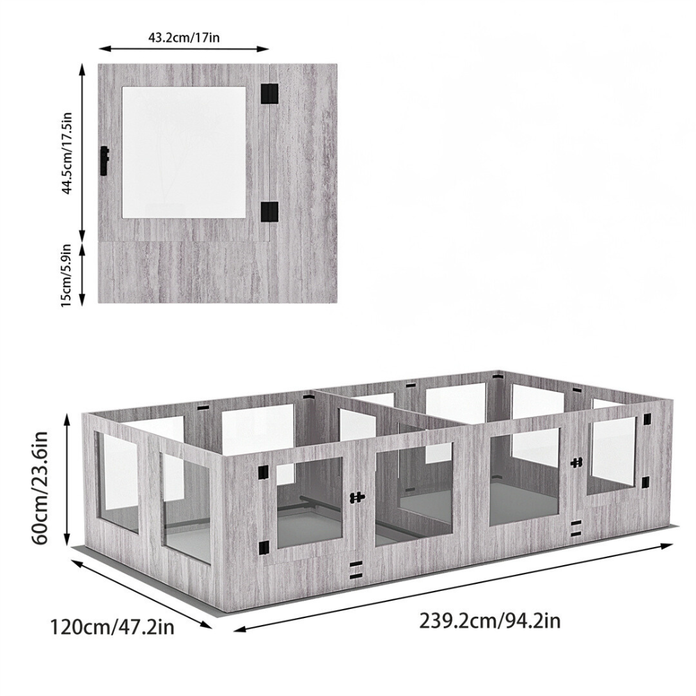 Premium Pet Whelping Box with Waterproof Fertility Pad
