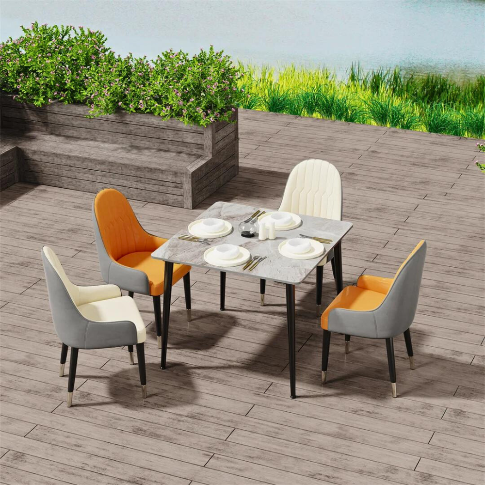 Square Marble Dining Table- Perfect for Restaurants, Kitchens, Cafes and Shops