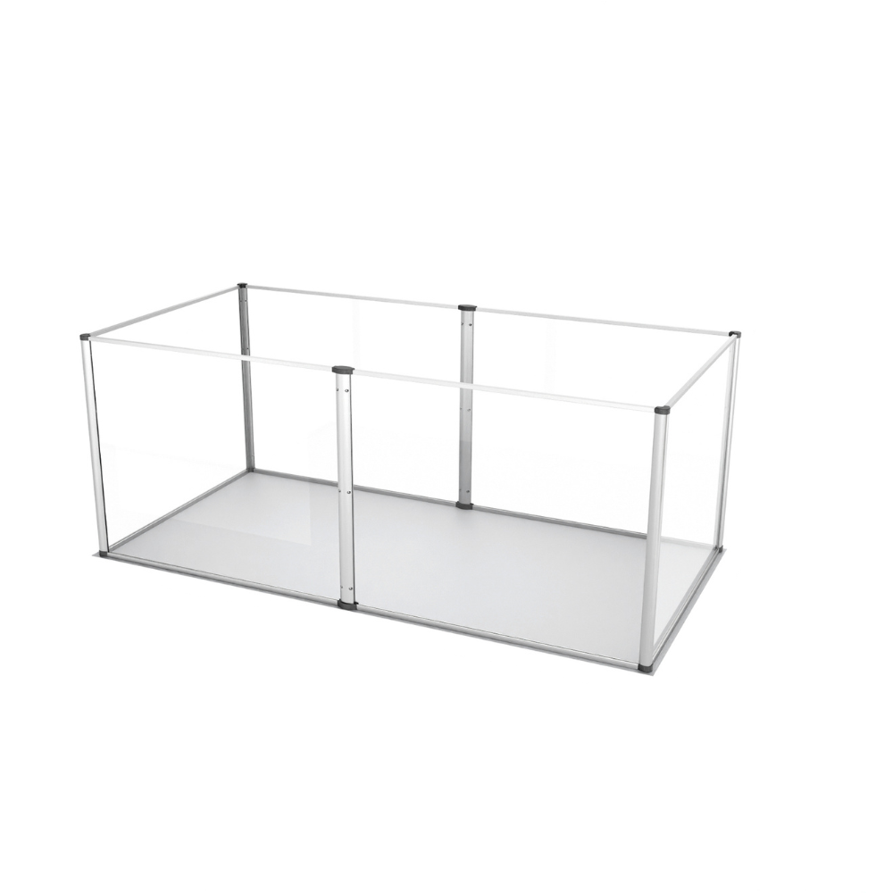 6 Panels Acrylic Pet Dog Playpen Puppy Crate Kennel Fence with Waterproof Pad