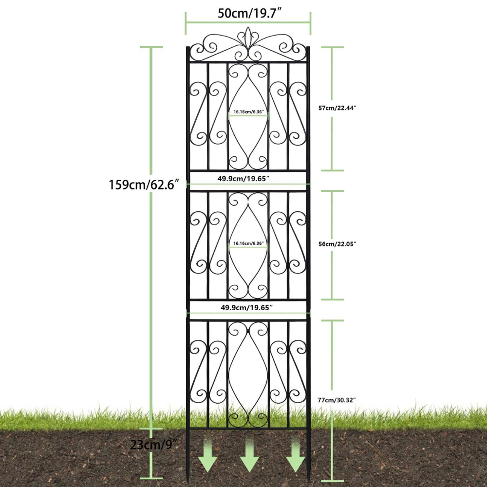 Garden Border Trellis High Metal Climbing Plants Support Trellis