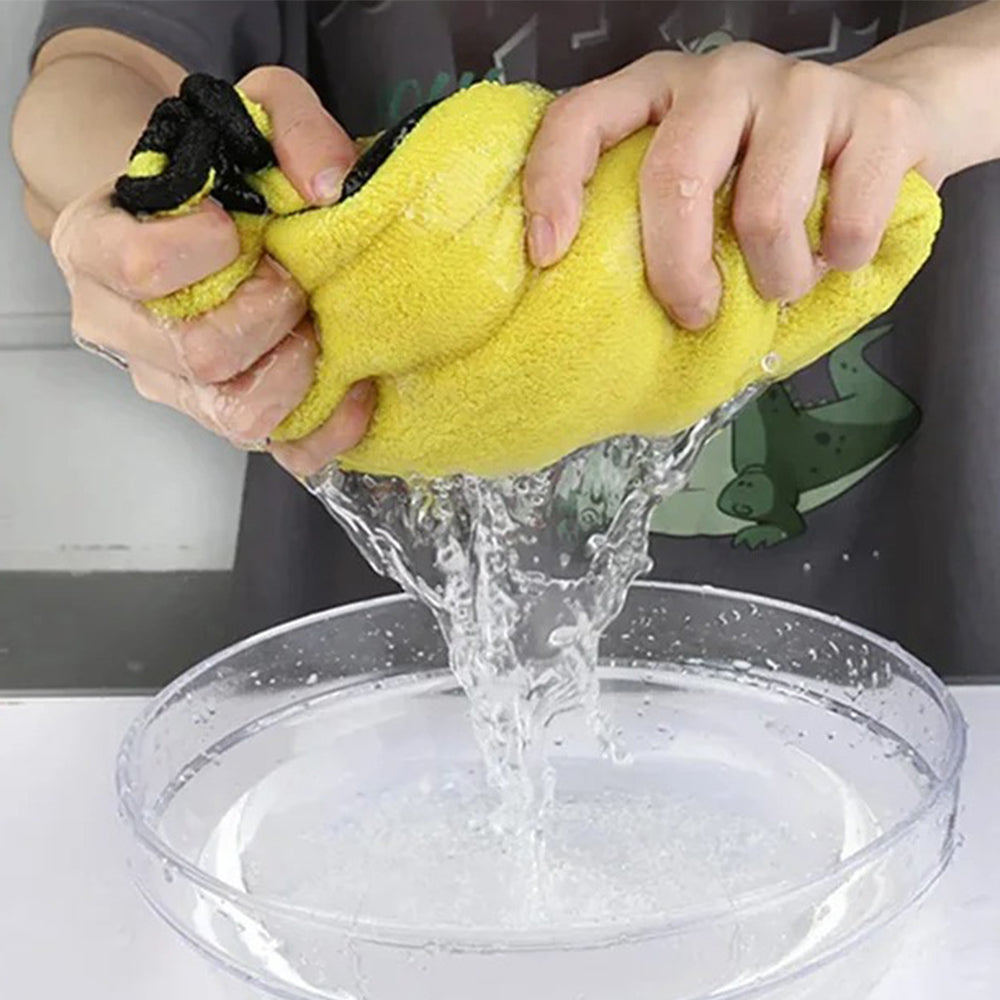 3/5/10Pcs Ultra-Soft Dual Layer Microfiber Towels for Car Washing and Household
