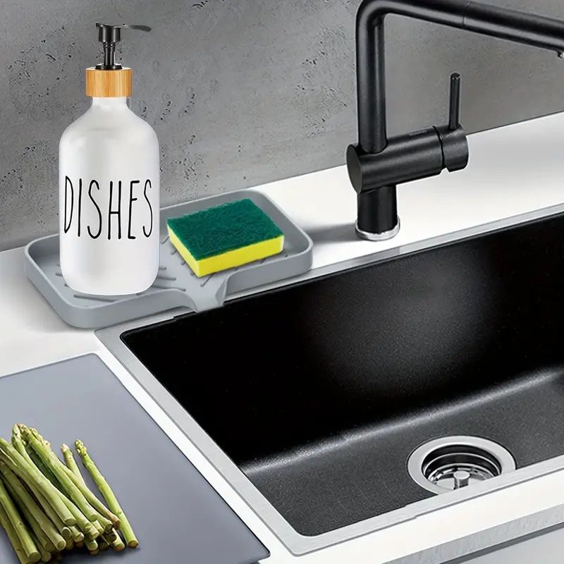 Silicone Drain Soap Box Anti-slip Sink Tray