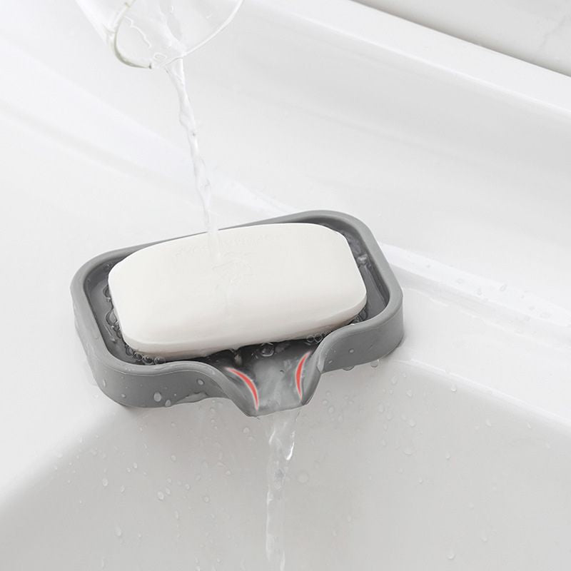 Silicone Drain Soap Box Anti-slip Sink Tray