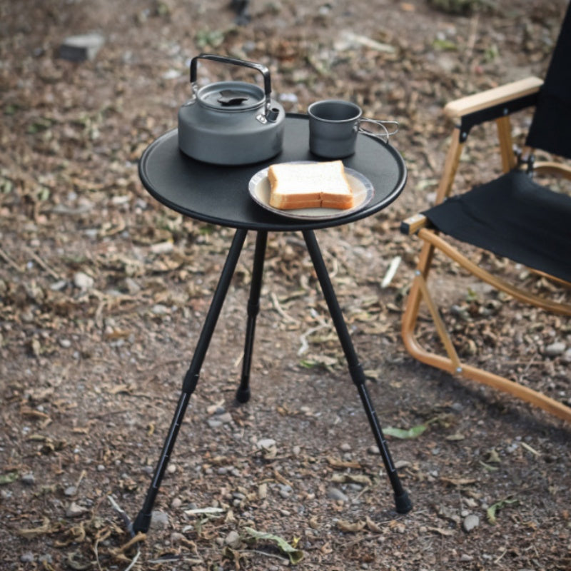 Ultralight Portable Folding Table Camping Round Table with Optional Light Stand
