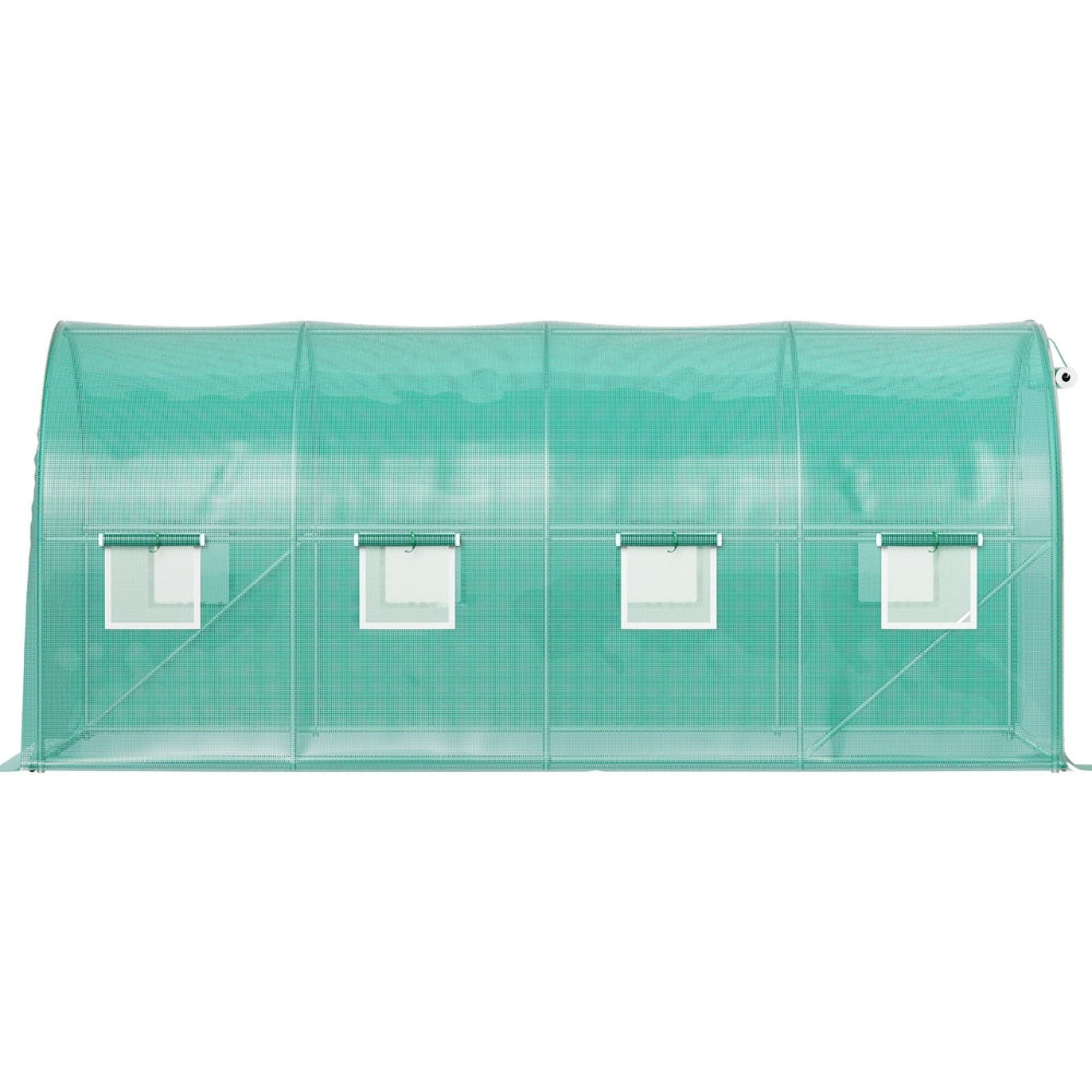 Walk-in Tunnel Greenhouse Galvanized Frame & Waterproof Cover