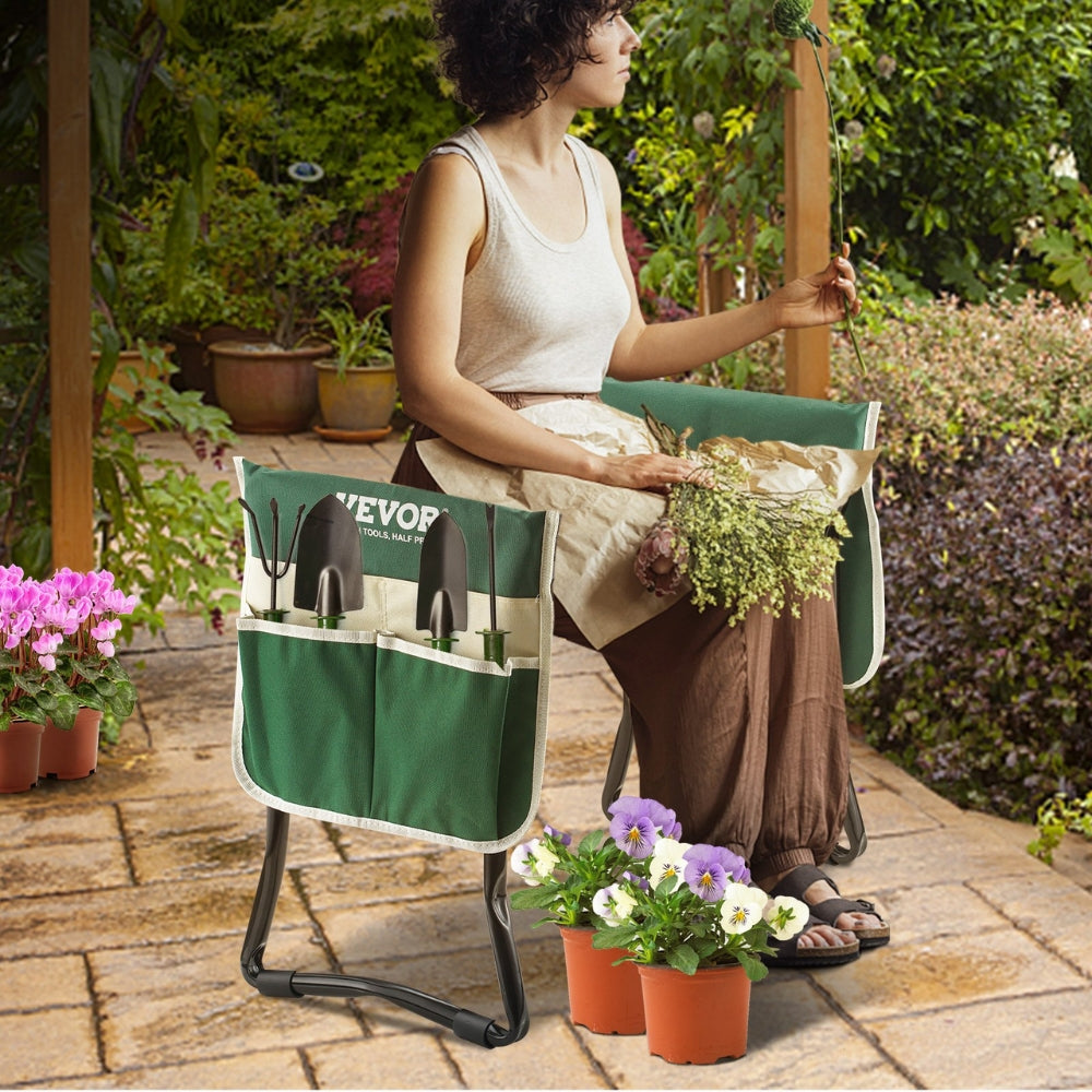 Garden Kneeler and Seat 330 lbs Load Capacity Foldable Garden Stool  Kneeling Bench for Gardening