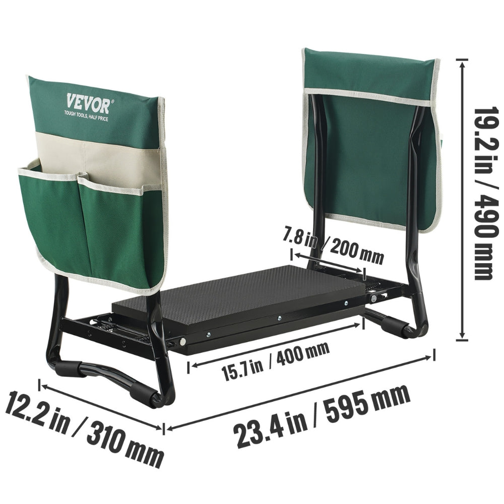 Garden Kneeler and Seat 330 lbs Load Capacity Foldable Garden Stool  Kneeling Bench for Gardening
