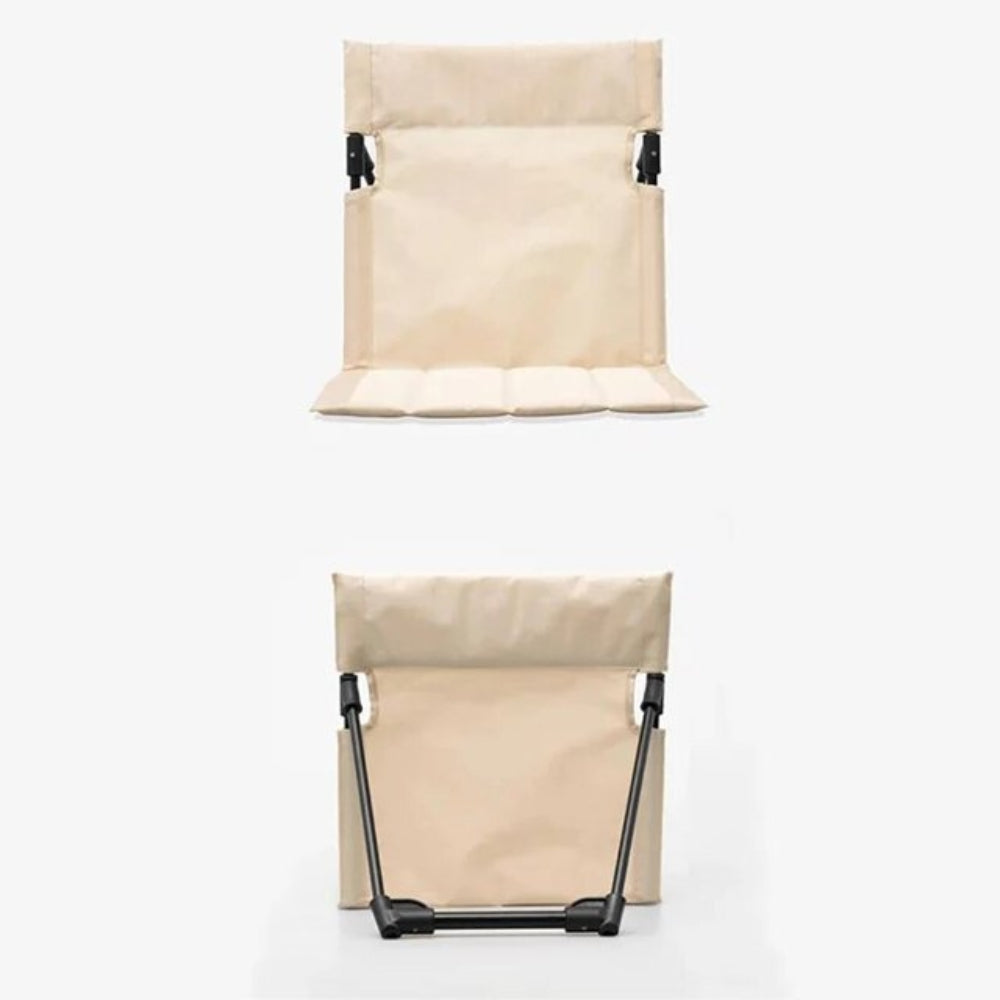 Foldable Camping Chair Outdoor Garden Park Single Lazy Chair Backrest Cushion