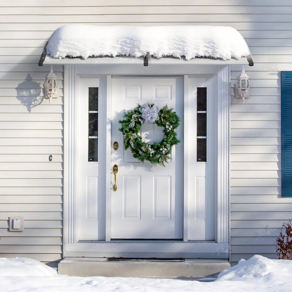 Window Door Awning Canopy UPF 50+ Polycarbonate Front Door Overhang for Sun Protection