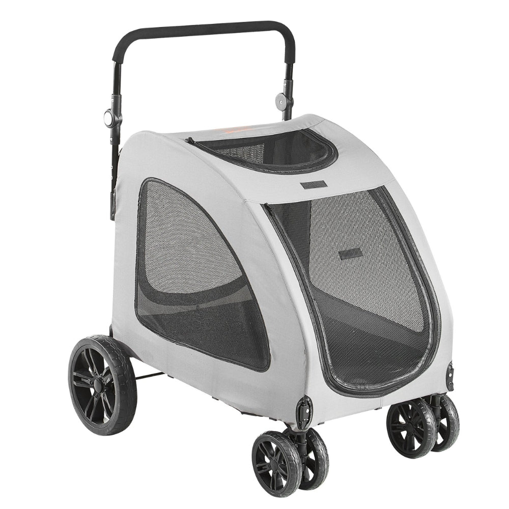 Premium Rotating Pet Stroller for Easy Travel with Brakes Pad and Cup Holder