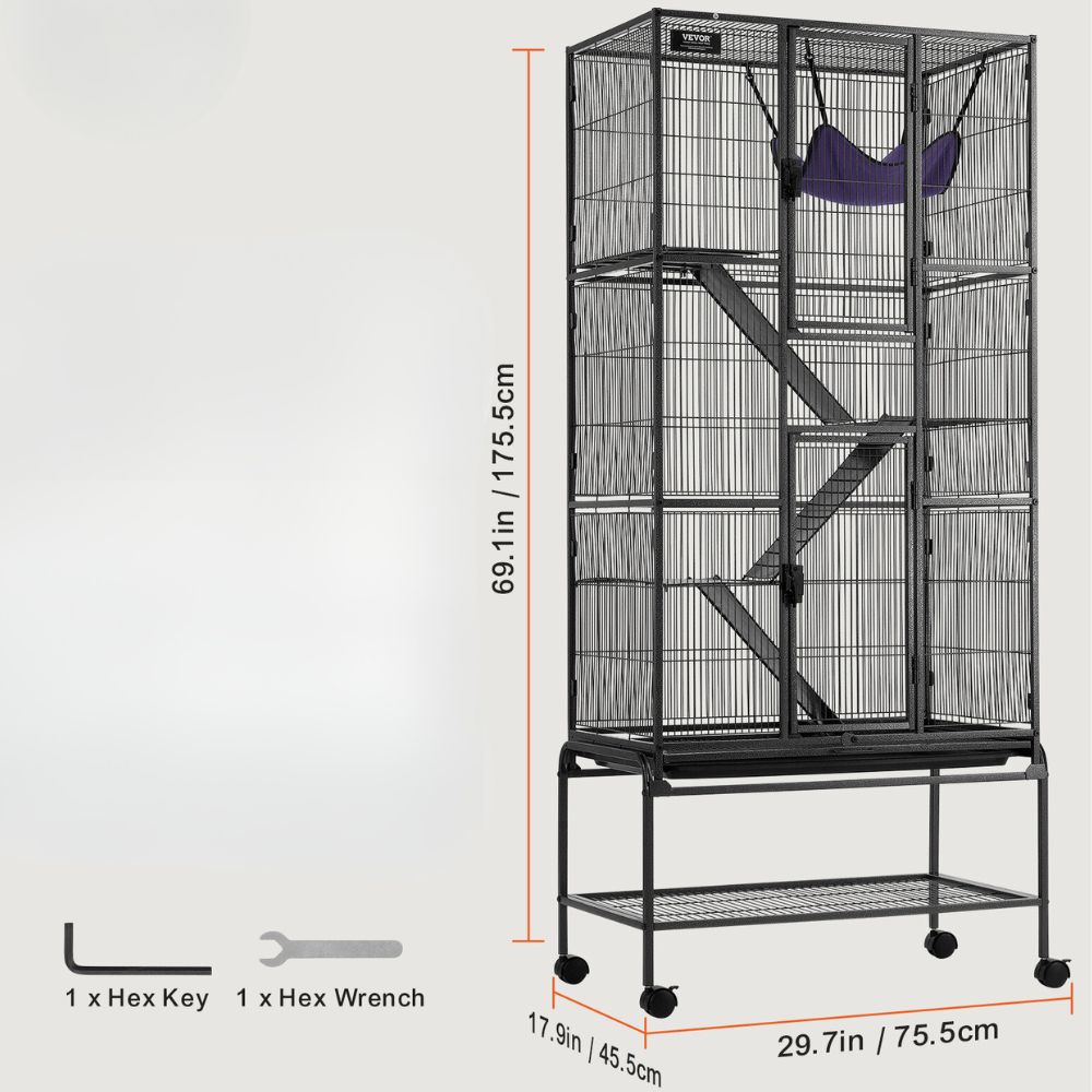 Ultimate 4-Tier Small Animal Cage for Ferrets
