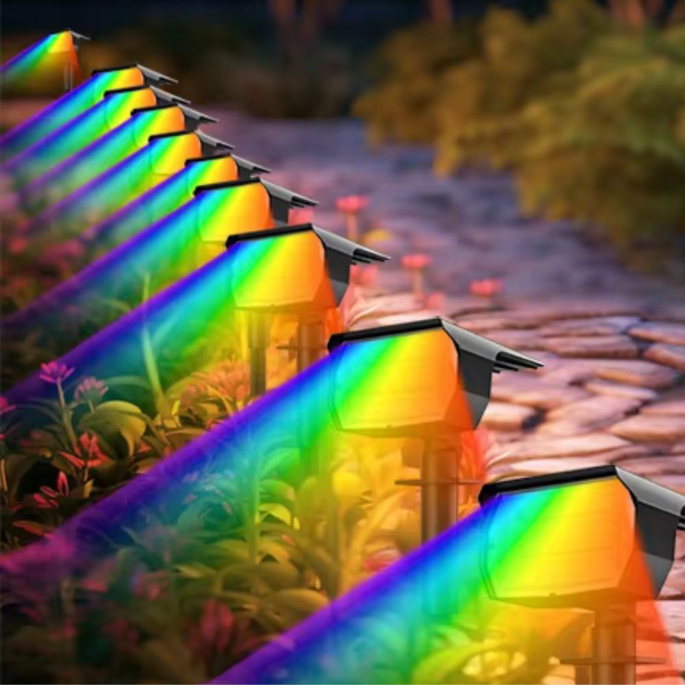 20LED Colorful Solar Landscape Spotlights Wireless Waterproof