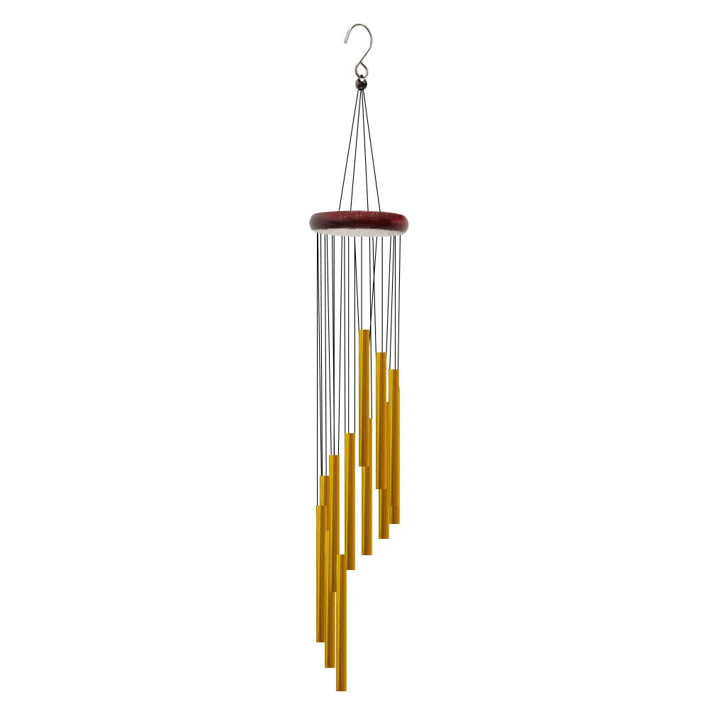 Hansona 12-Tube Aluminum Alloy Wind Chimes with Hook – Elegant Outdoor & Indoor Décor