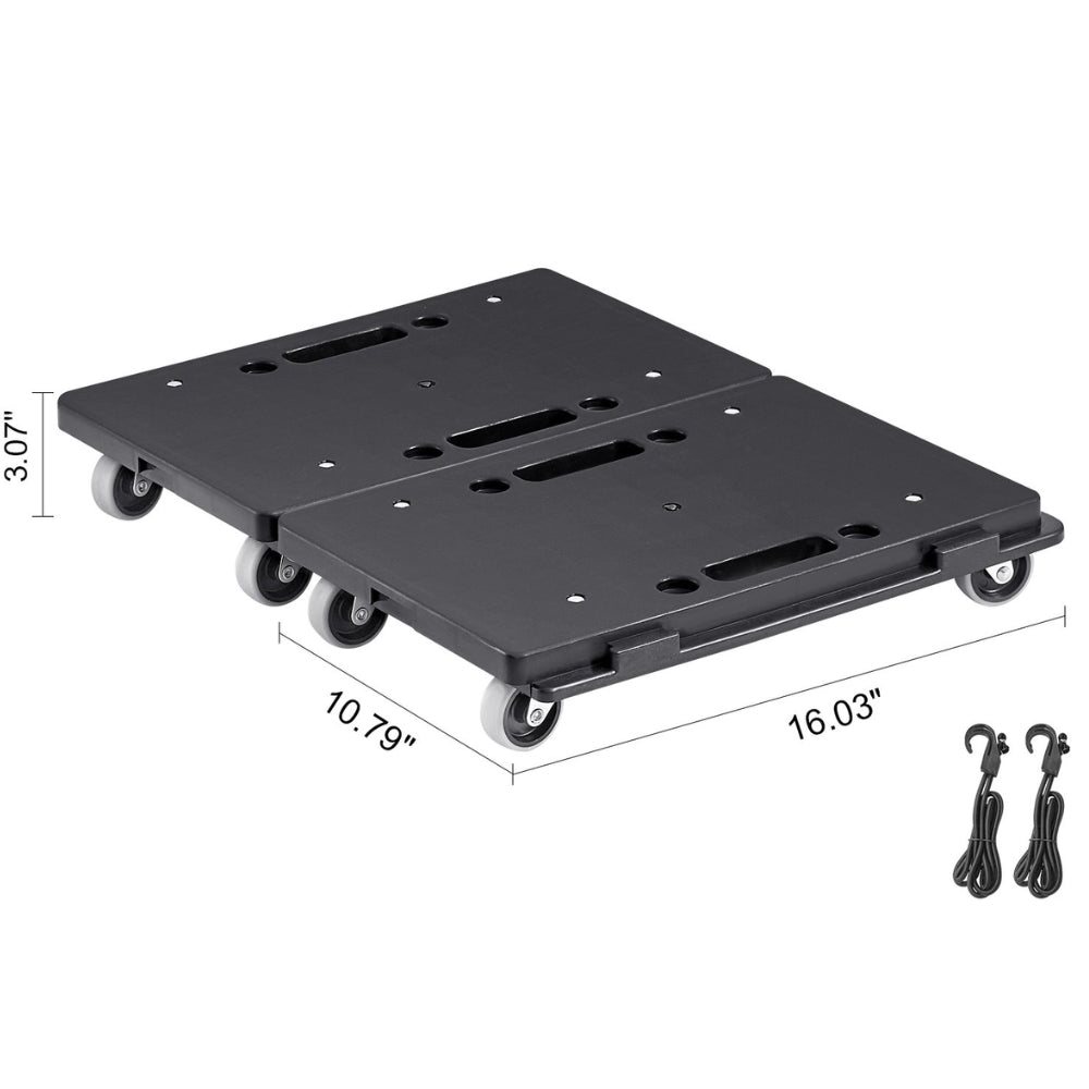 Furniture Mover Pallet Trolley 500 lbs Each Count with 4 Wheels Small Flat Dolly Cart for Industrial Machinery