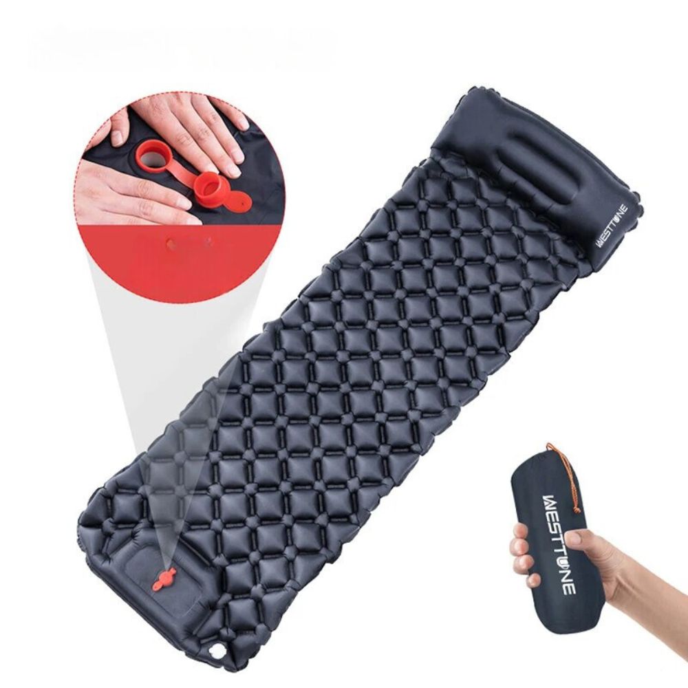 Ultralight Inflatable Camping Mattress with Built-in Pump