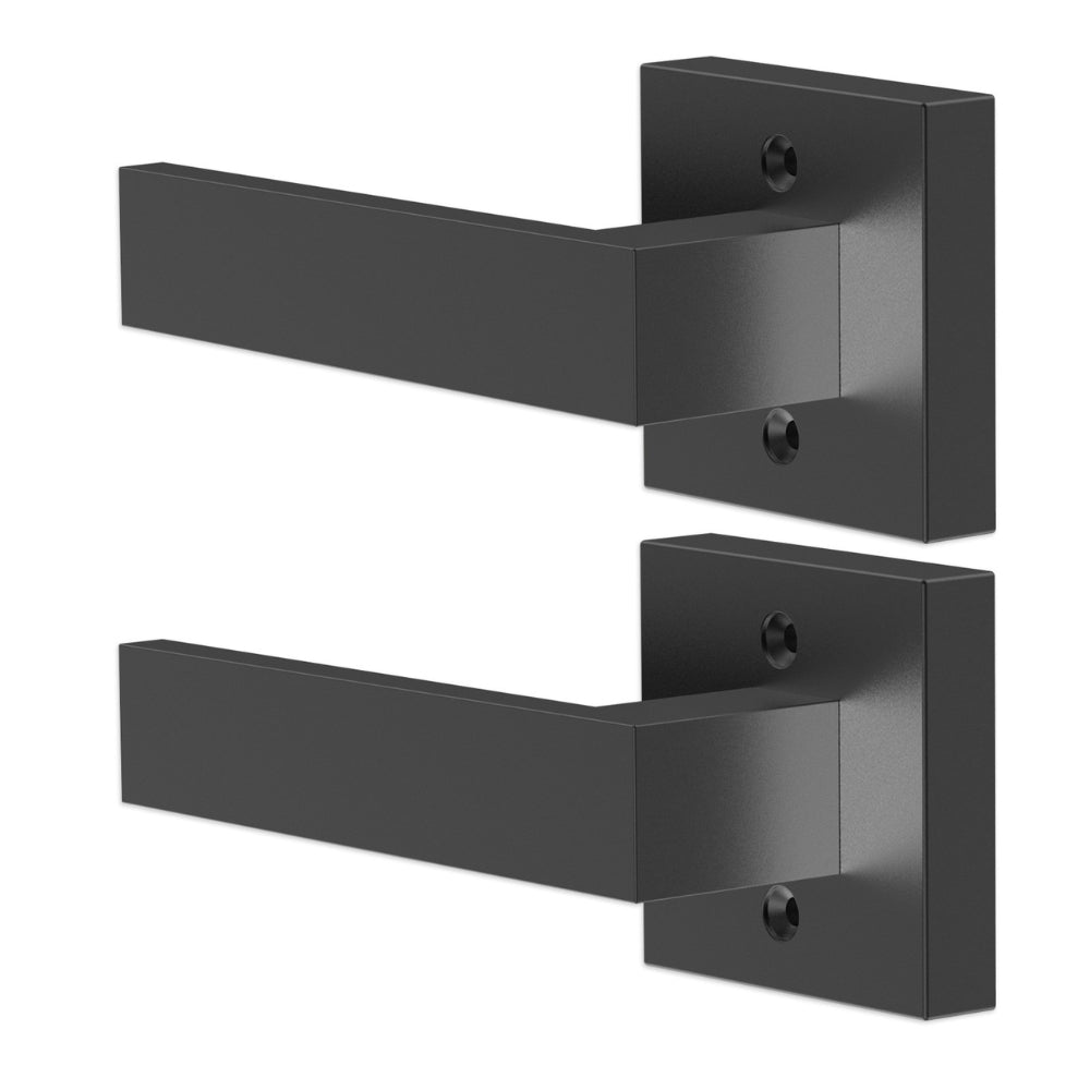 Dummy Door Lever 2 PCS Non Turning Single Side Push Pull Handle Contemporary Square Door Lever Set Reversible Sided