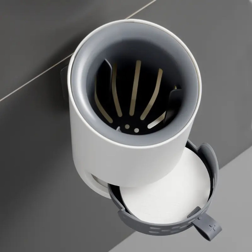 Water Spray Silicone Toilet Brush With Wall Mounted Bathroom Cleaning