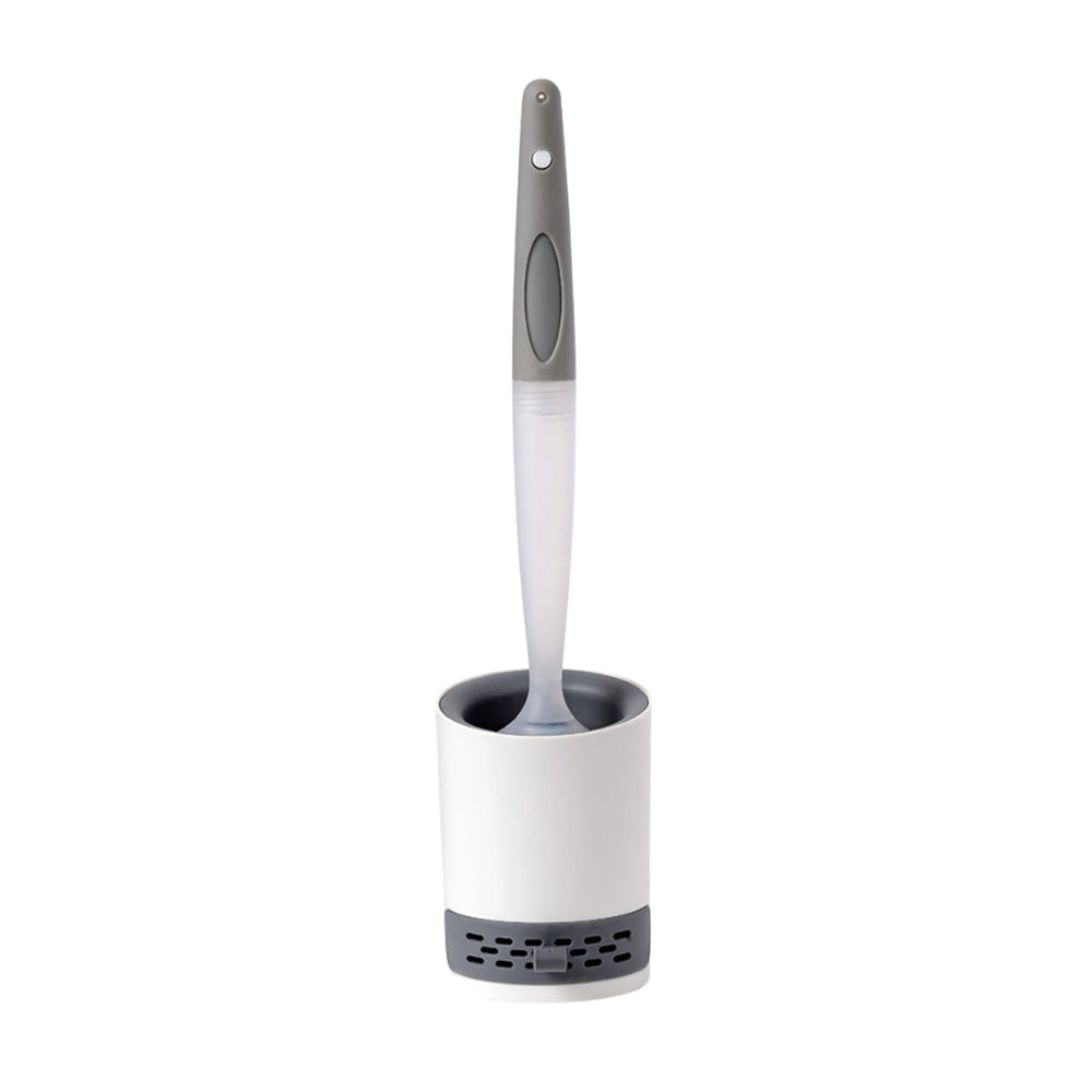 Water Spray Silicone Toilet Brush With Wall Mounted Bathroom Cleaning