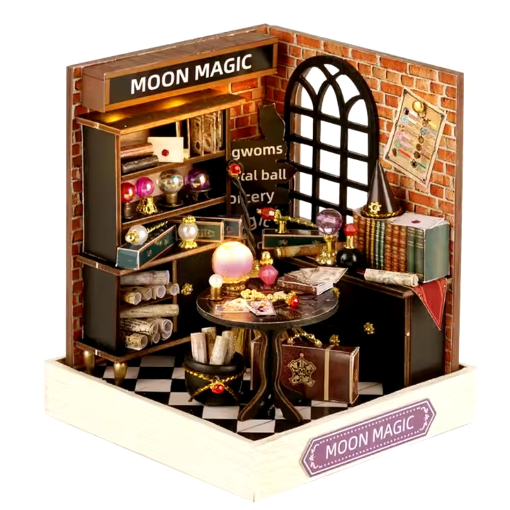 Magic Wooden Doll House Mini Kit DIY Handmade Assembly Model Building Room
