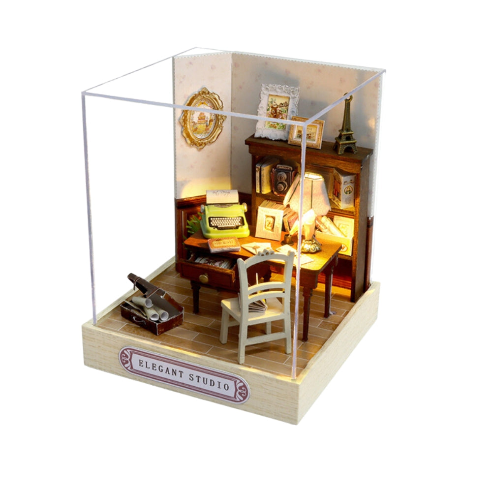Magic Wooden Doll House Mini Kit DIY Handmade Assembly Model Building Room