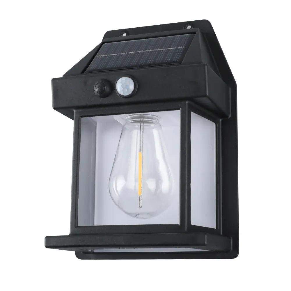 Outdoor Solar Wall Lamp Waterproof Tungsten Filament Lamp Induction Lamp