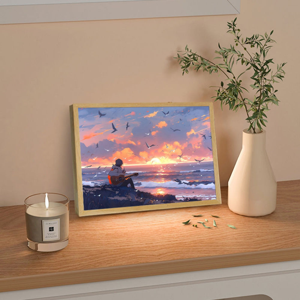 Comic Style LED Light Painting Modern Anime Home Gift