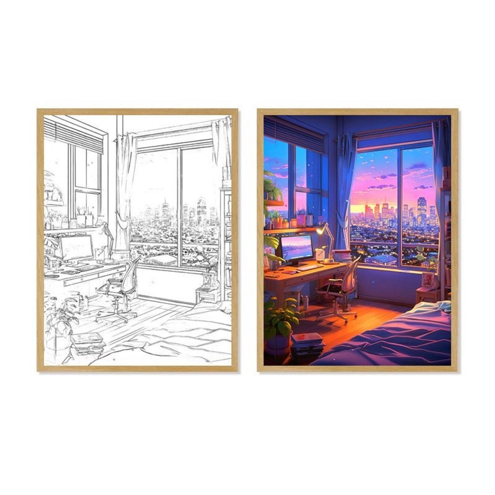 Comic Style LED Light Painting Modern Anime Home Gift