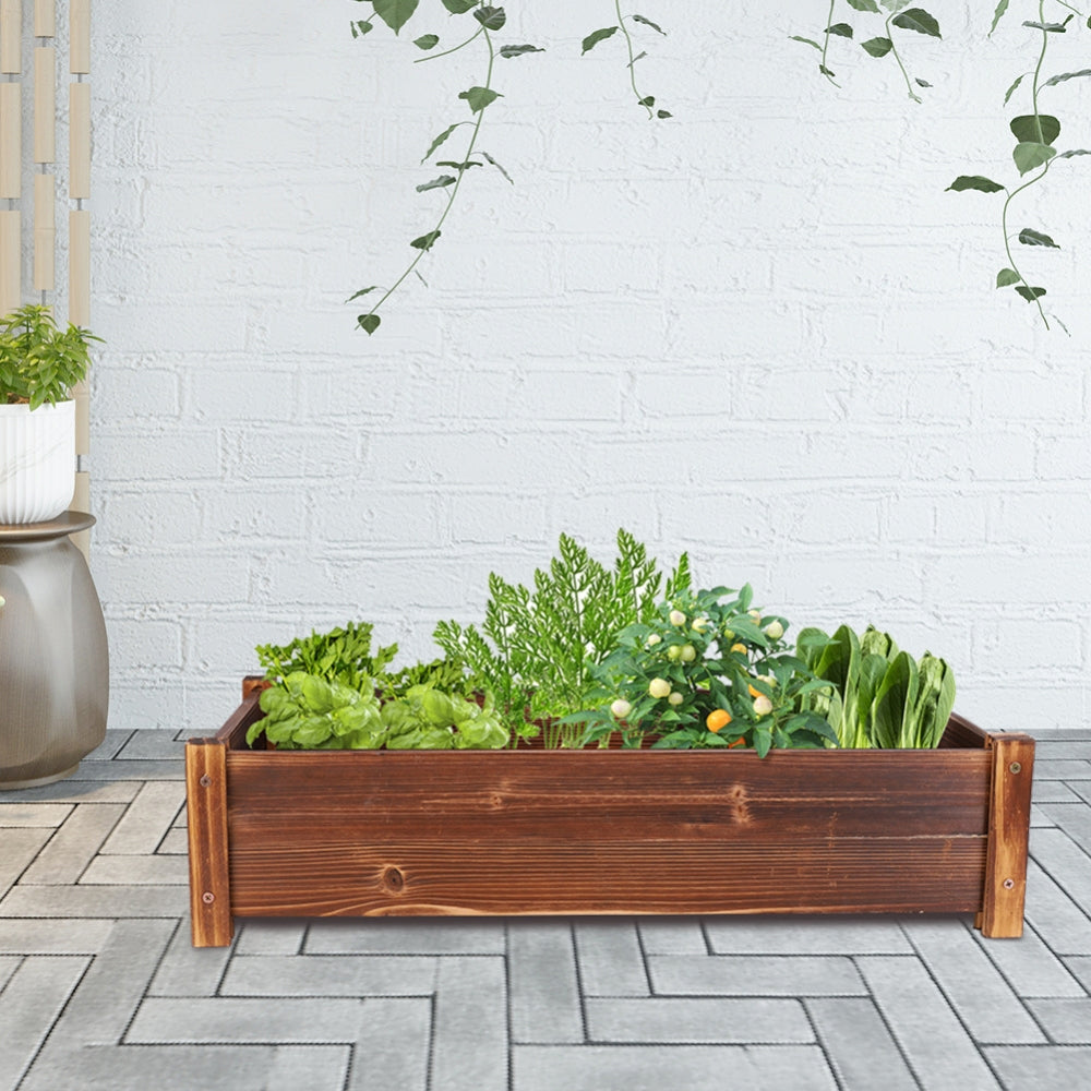 Raised Garden Bed Wooden Planter Garden Elevated Plant Box Vegetable Flower Bed