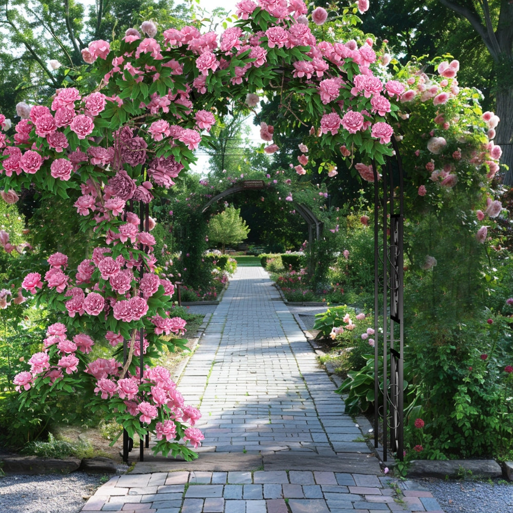 Metal Garden Arch Trellis Decorative Outdoor Archway Wedding Arch Frame
