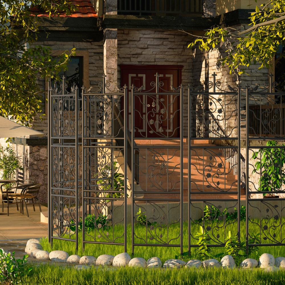 Metal Garden Trellis Tall Plant Climbing Lattice Fence for Vegetables and Flowers_5